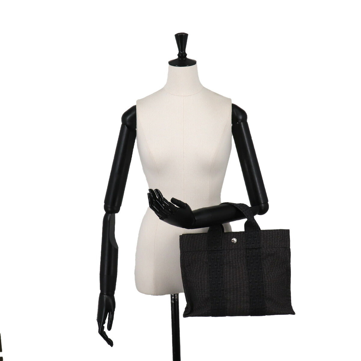 Herline Tote PM Bag Canvas Gray Unisex Purse
