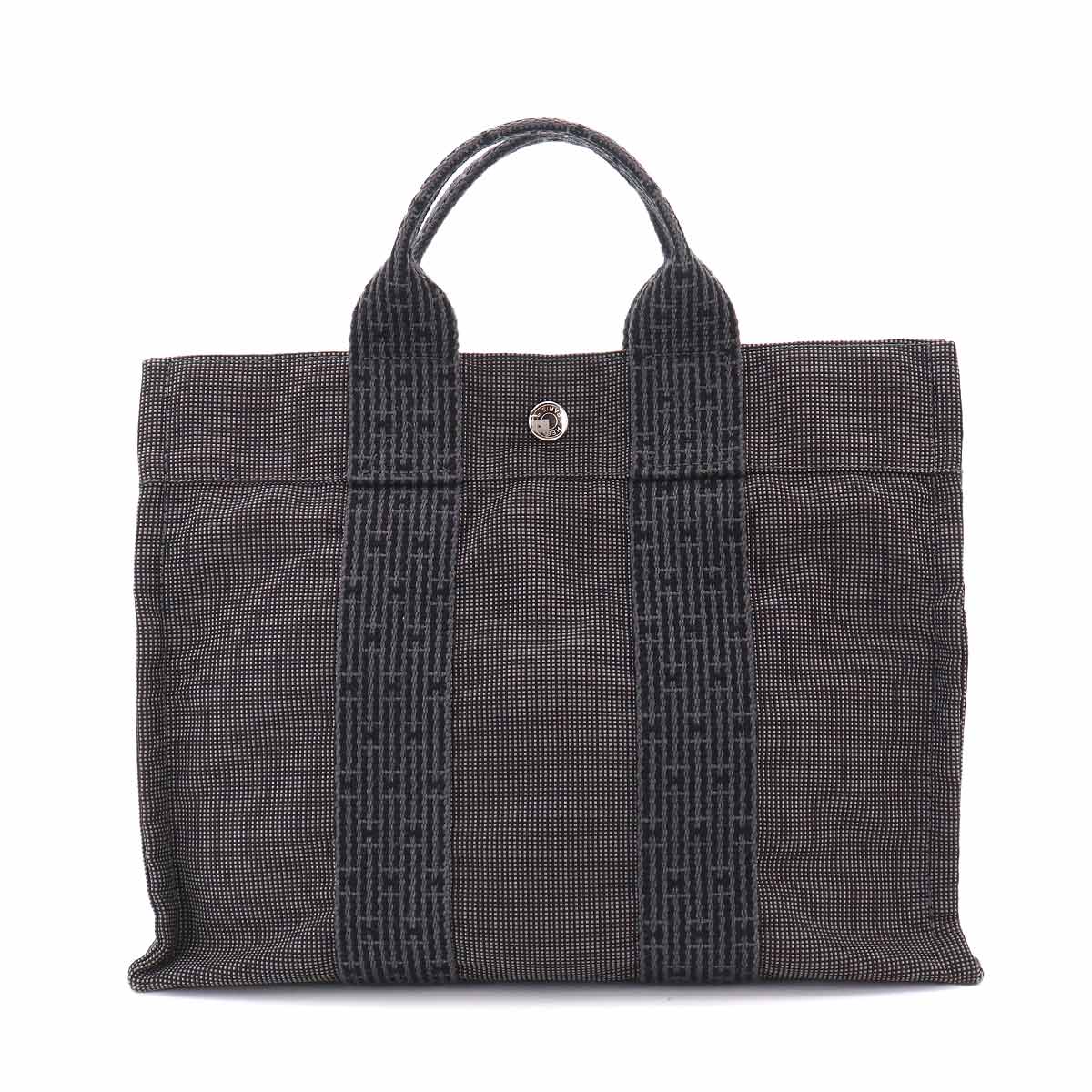 Herline Tote PM Bag Canvas Gray Unisex Purse