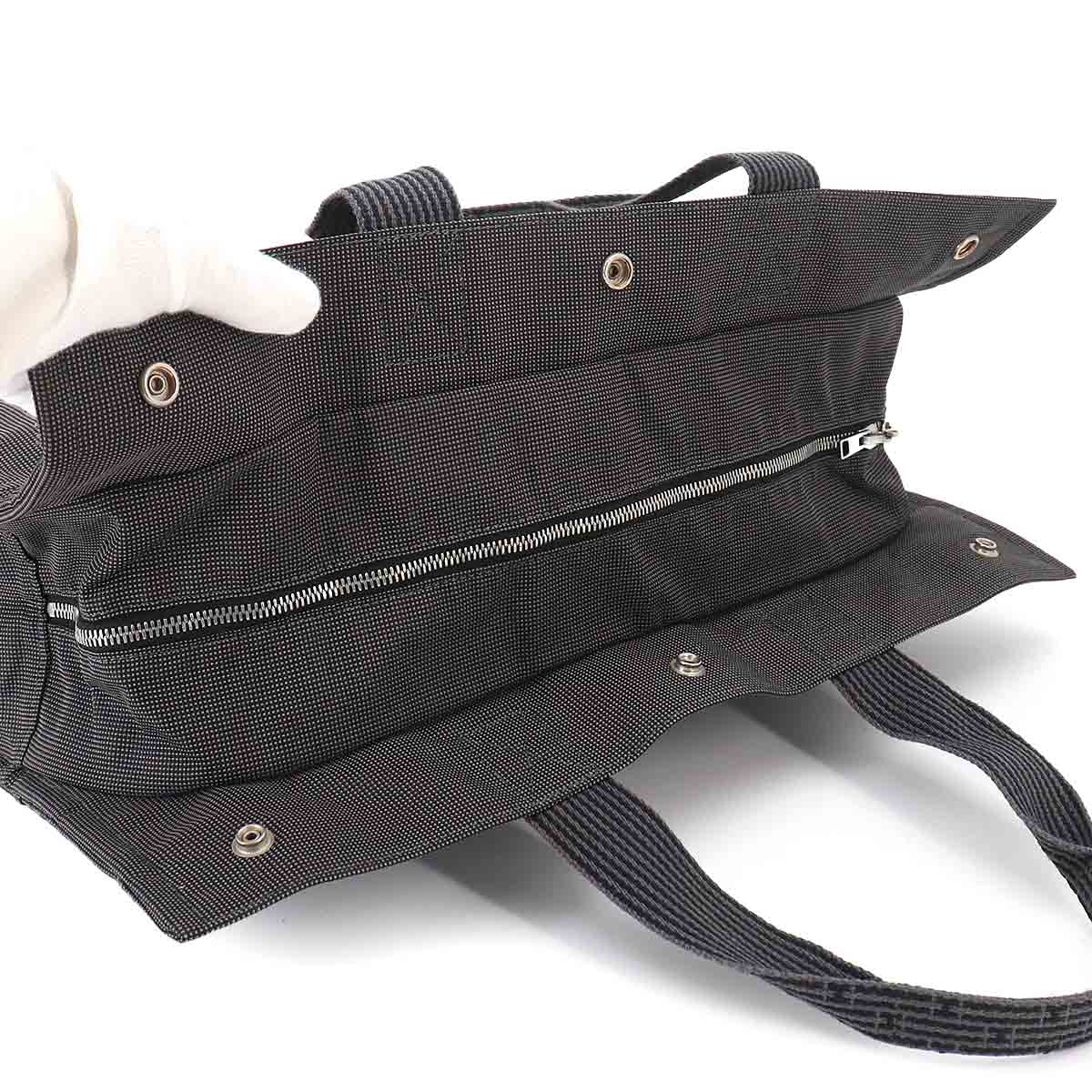 Herline Tote GM Bag Canvas Gray Purse