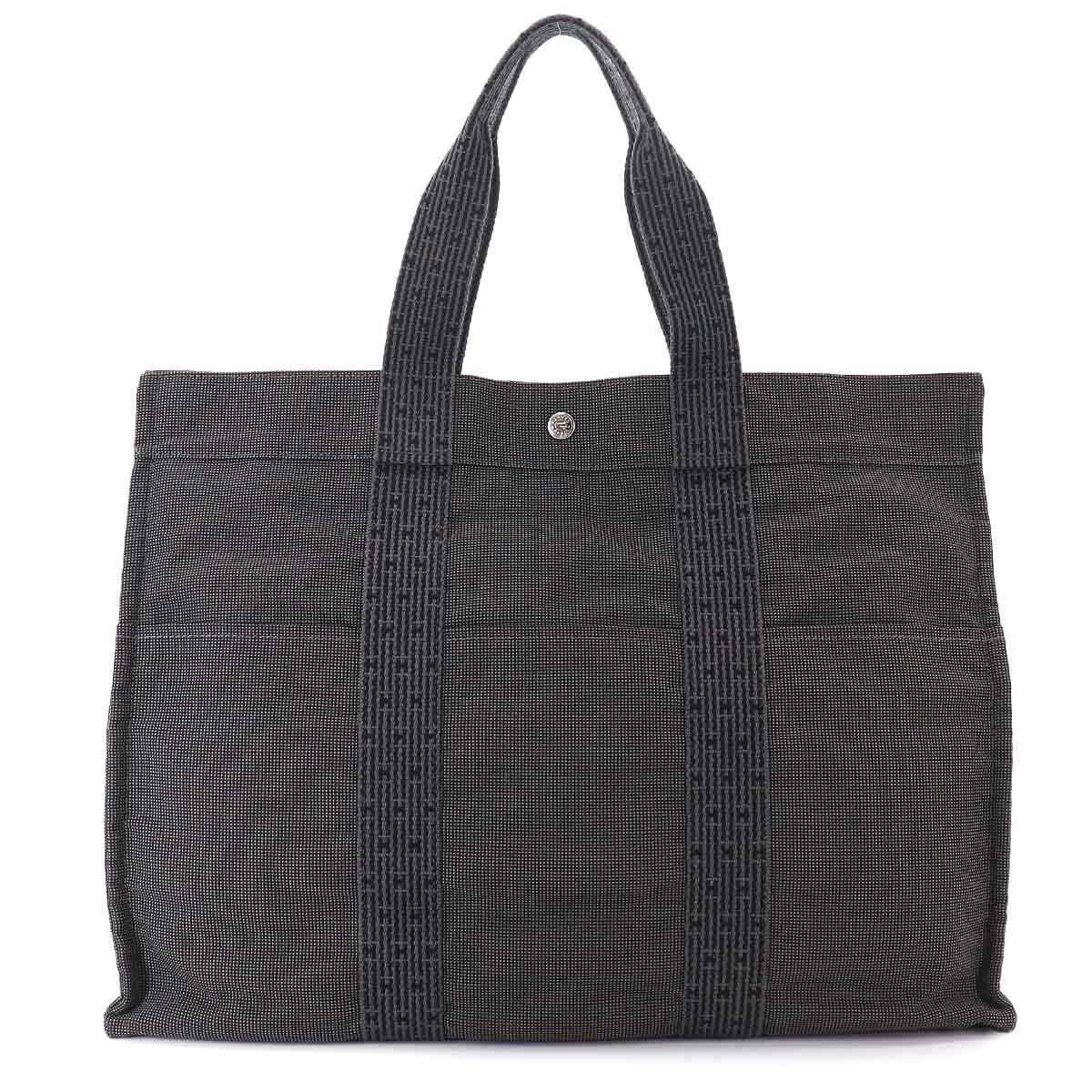 Herline Tote GM Bag Canvas Gray Purse