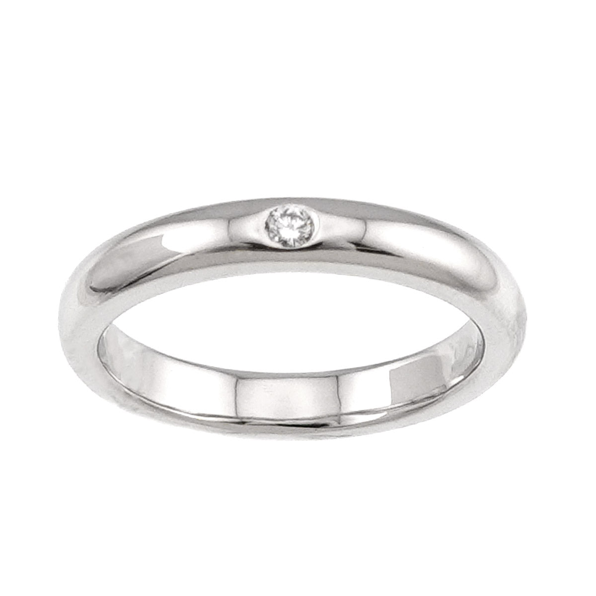 Stacking Band Ring Diamond 1P Platinum Size3-3.25(US)