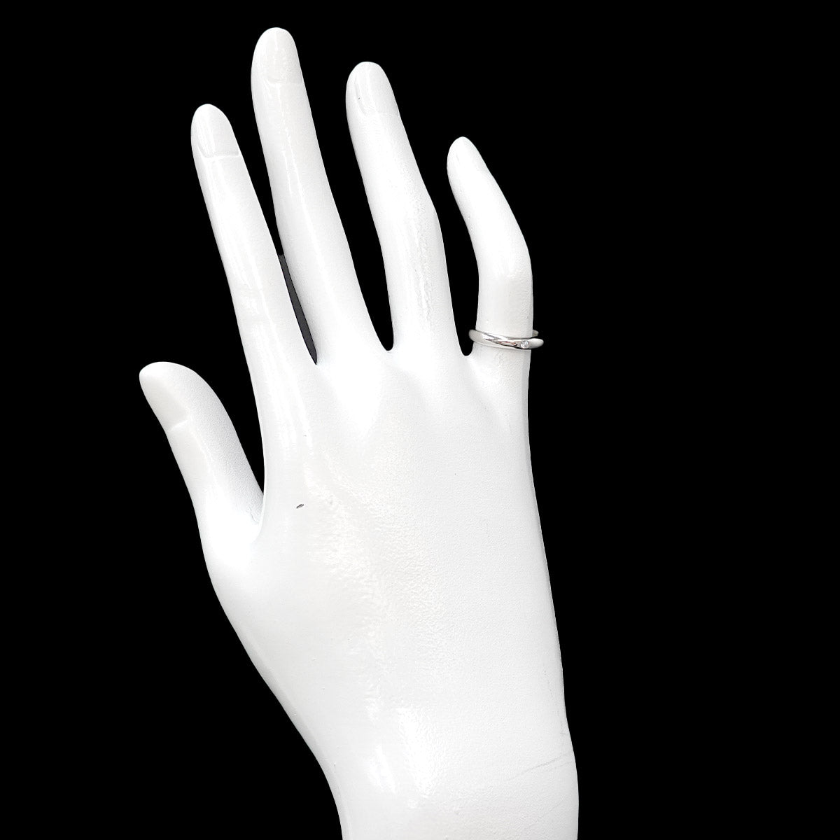 Stacking Band Ring Diamond 1P Platinum Size3-3.25(US)