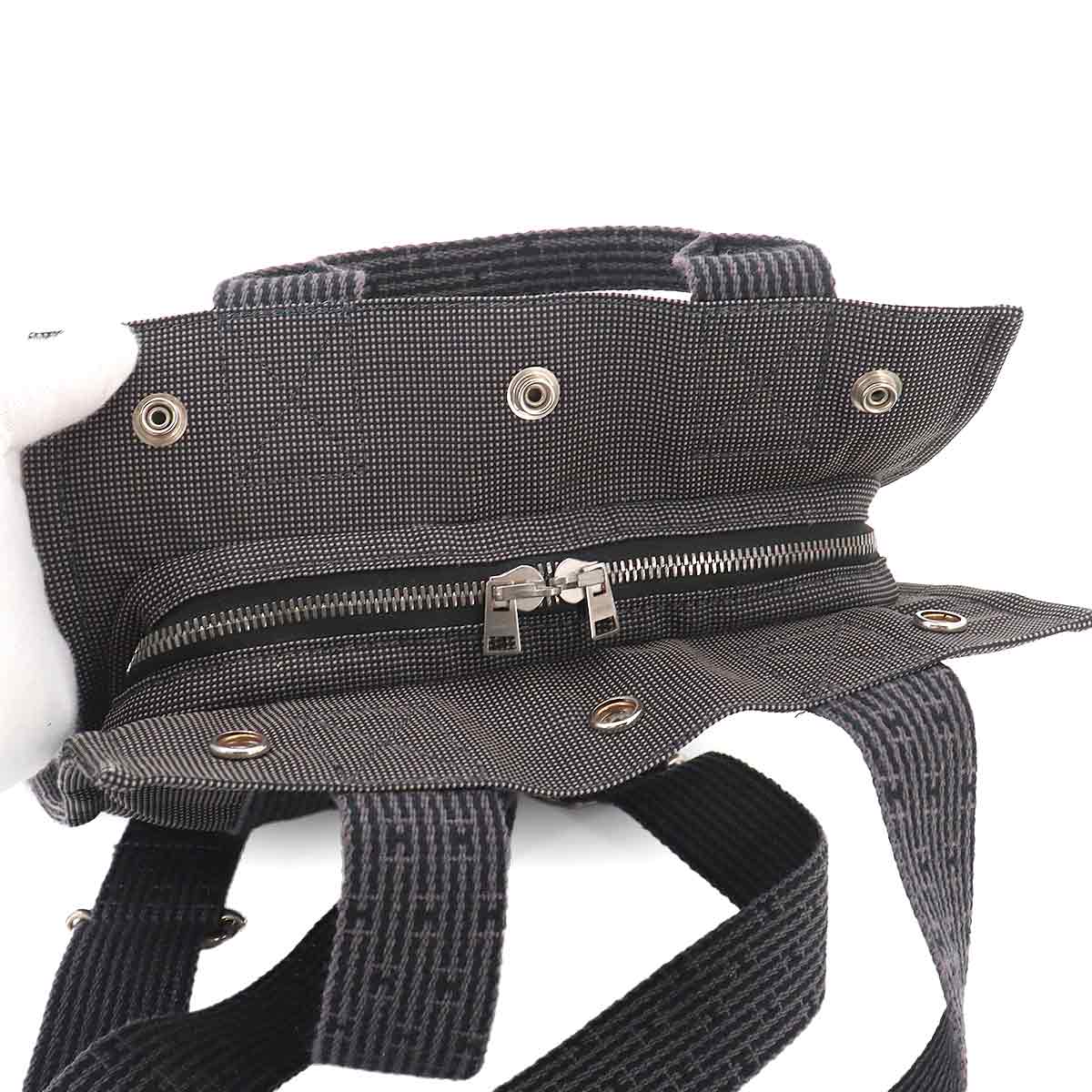 Her Line Ad PM Backpack Canvas Gray Purse