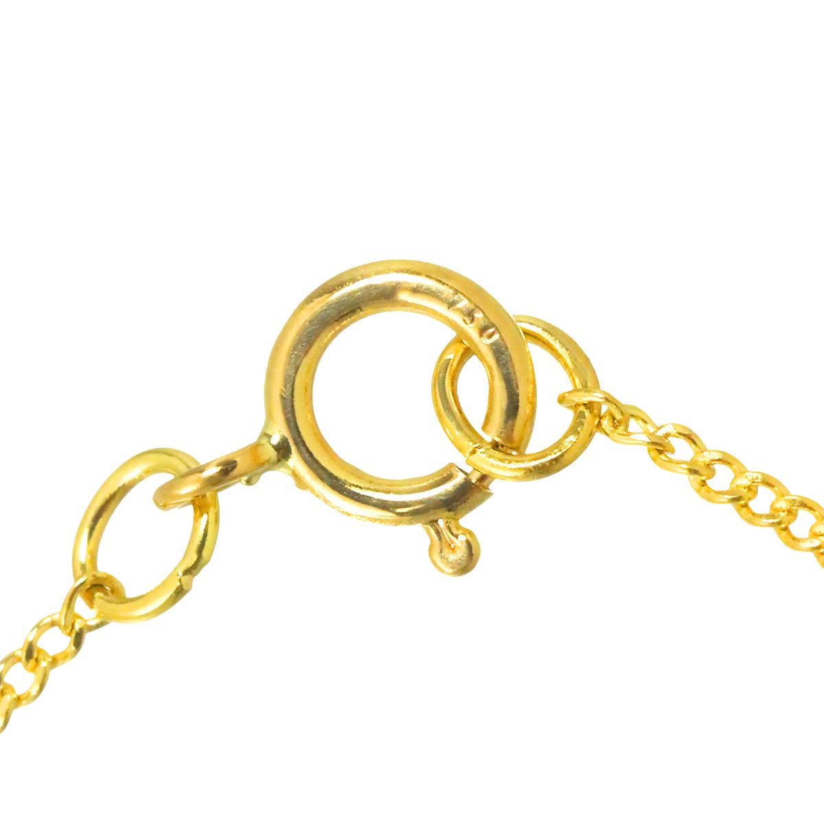 Triple Circle Sapphire Necklace 18K Yellow Gold 750
