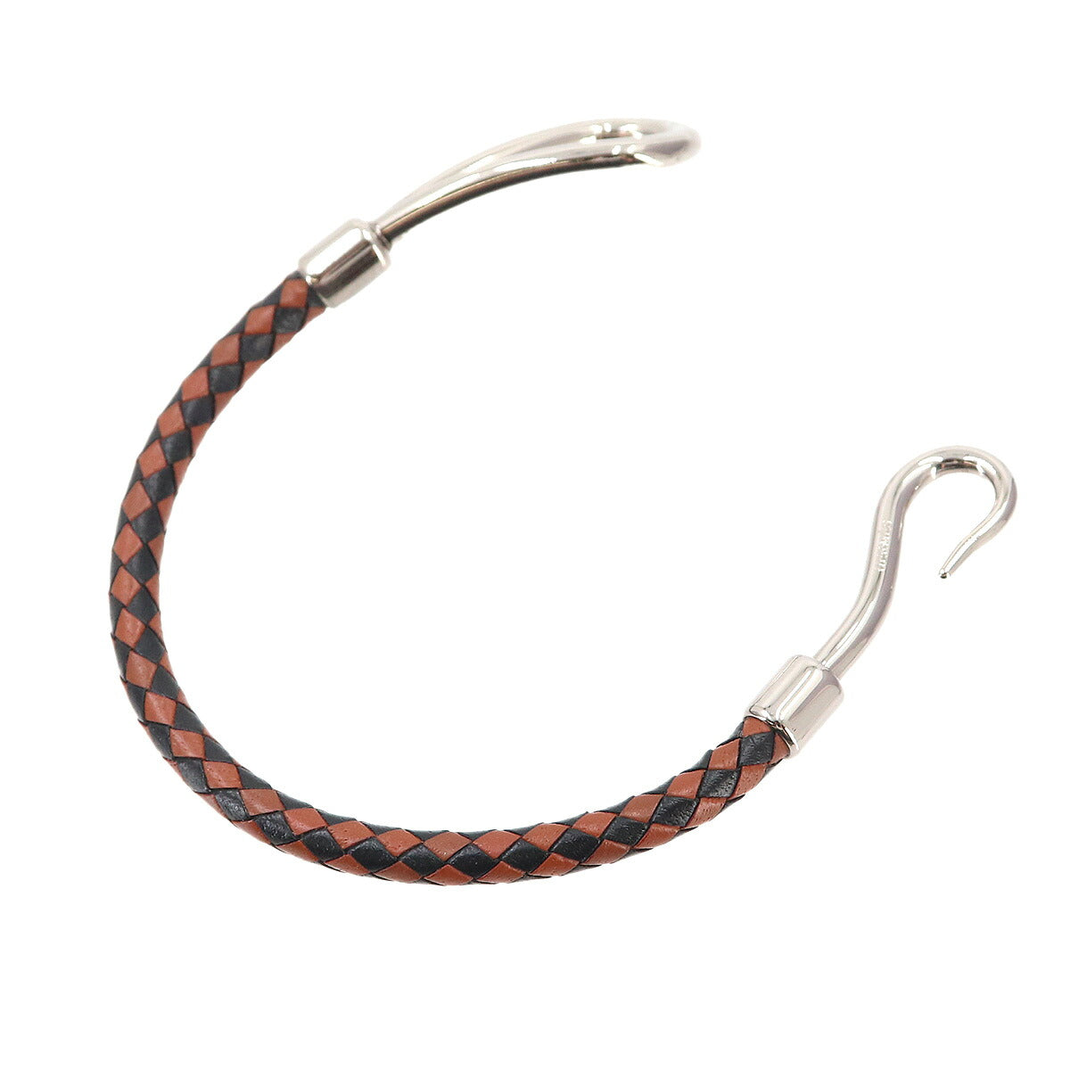 Jumbo H Bracelet Leather Brown Black Silver Accessory