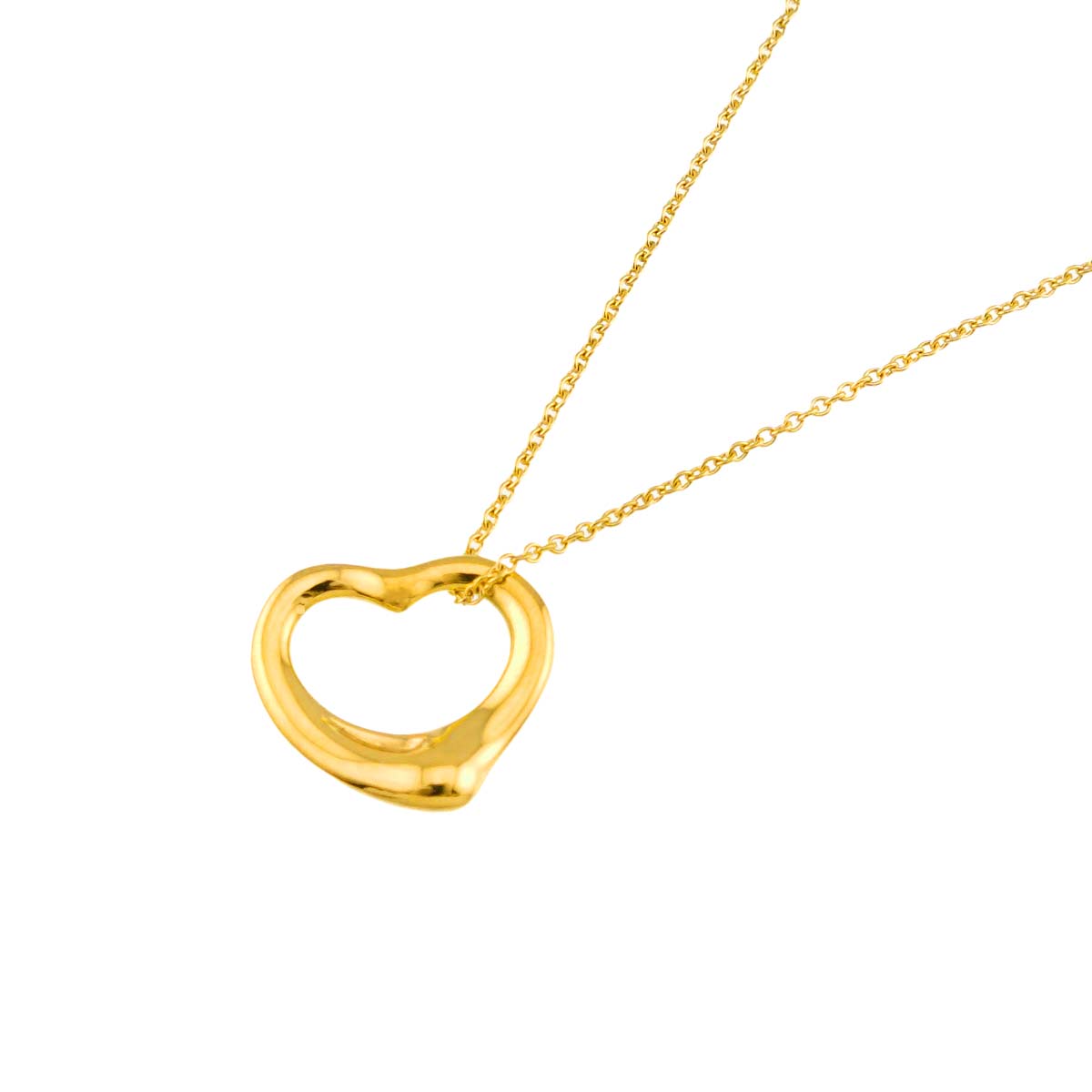 Open Heart Necklace 18K Yellow Gold 750