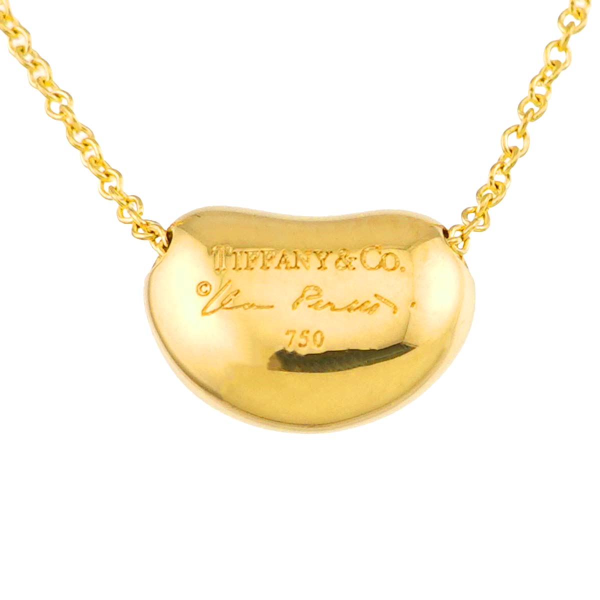 Bean Necklace 18K Yellow Gold 750