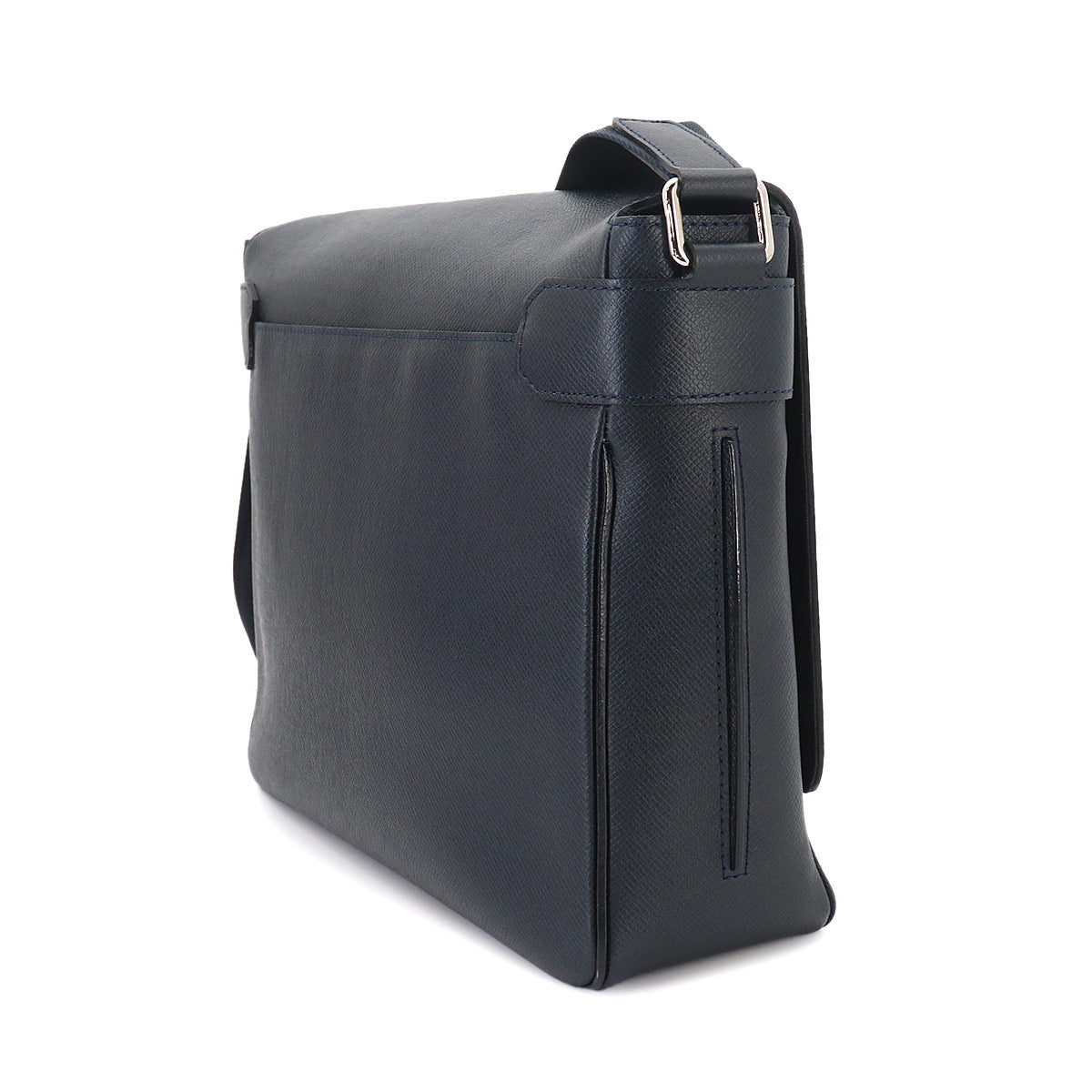 Taiga Roman MM Shoulder Bag Leather Navy Purse