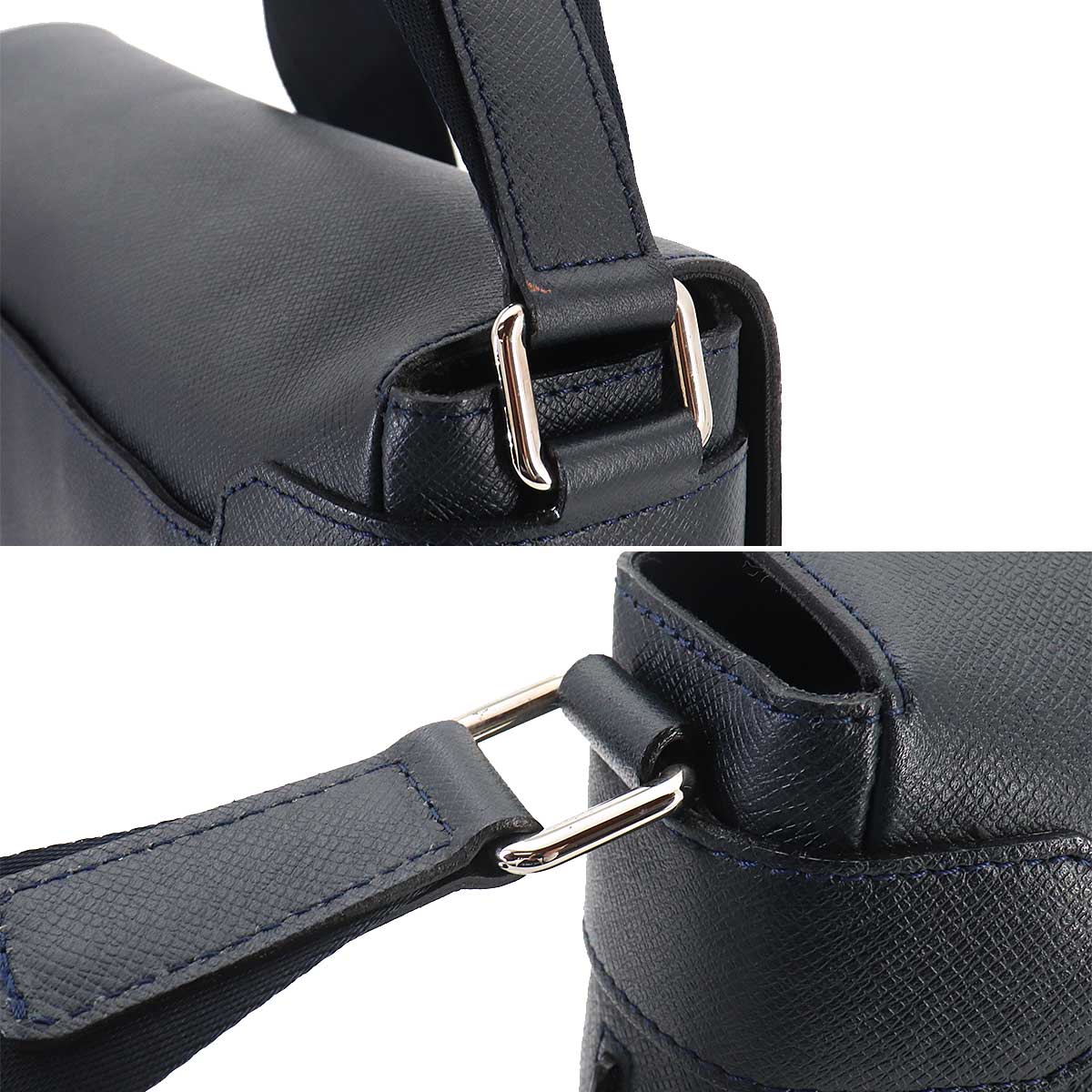 Taiga Roman MM Shoulder Bag Leather Navy Purse