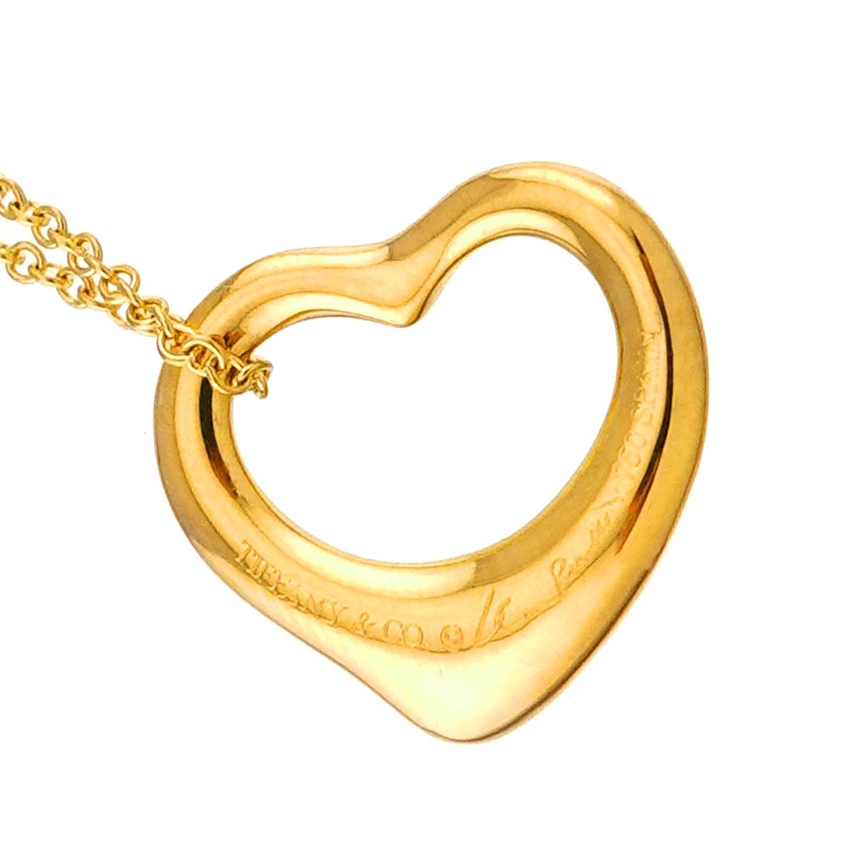 Open Heart Necklace 18K Yellow Gold 750