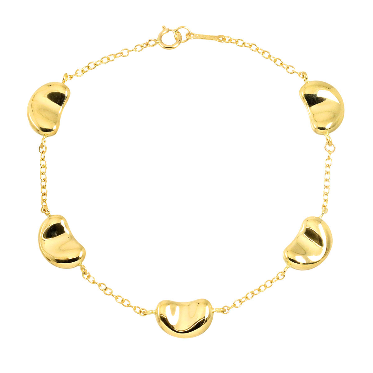 Bean 5P Bracelet 18K Yellow Gold 750