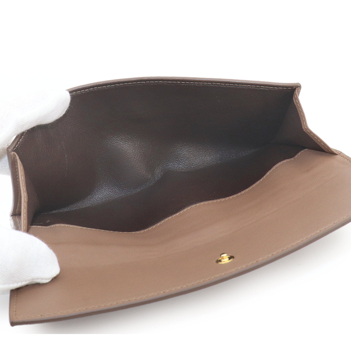 Intrecciato Long Wallet Leather Brown 134075