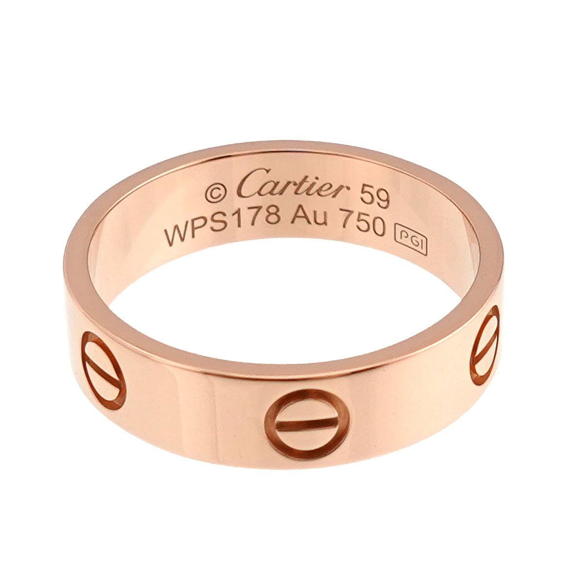 Classic Love Ring 18K Pink Gold 750 size59 8.25-8.75(US)