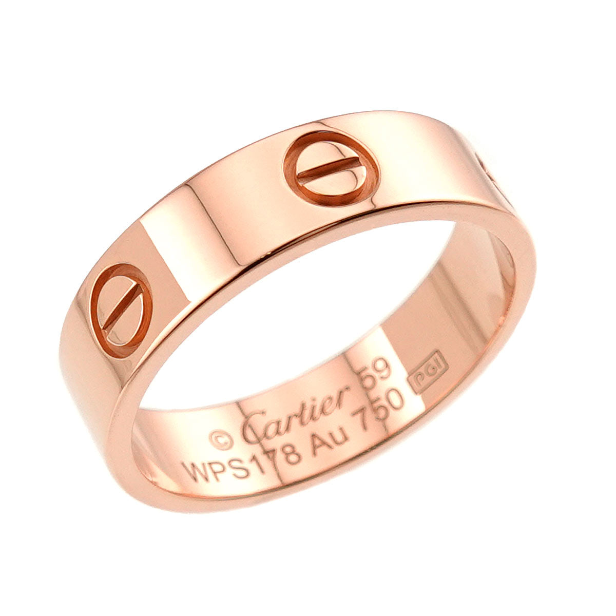 Classic Love Ring 18K Pink Gold 750 size59 8.25-8.75(US)