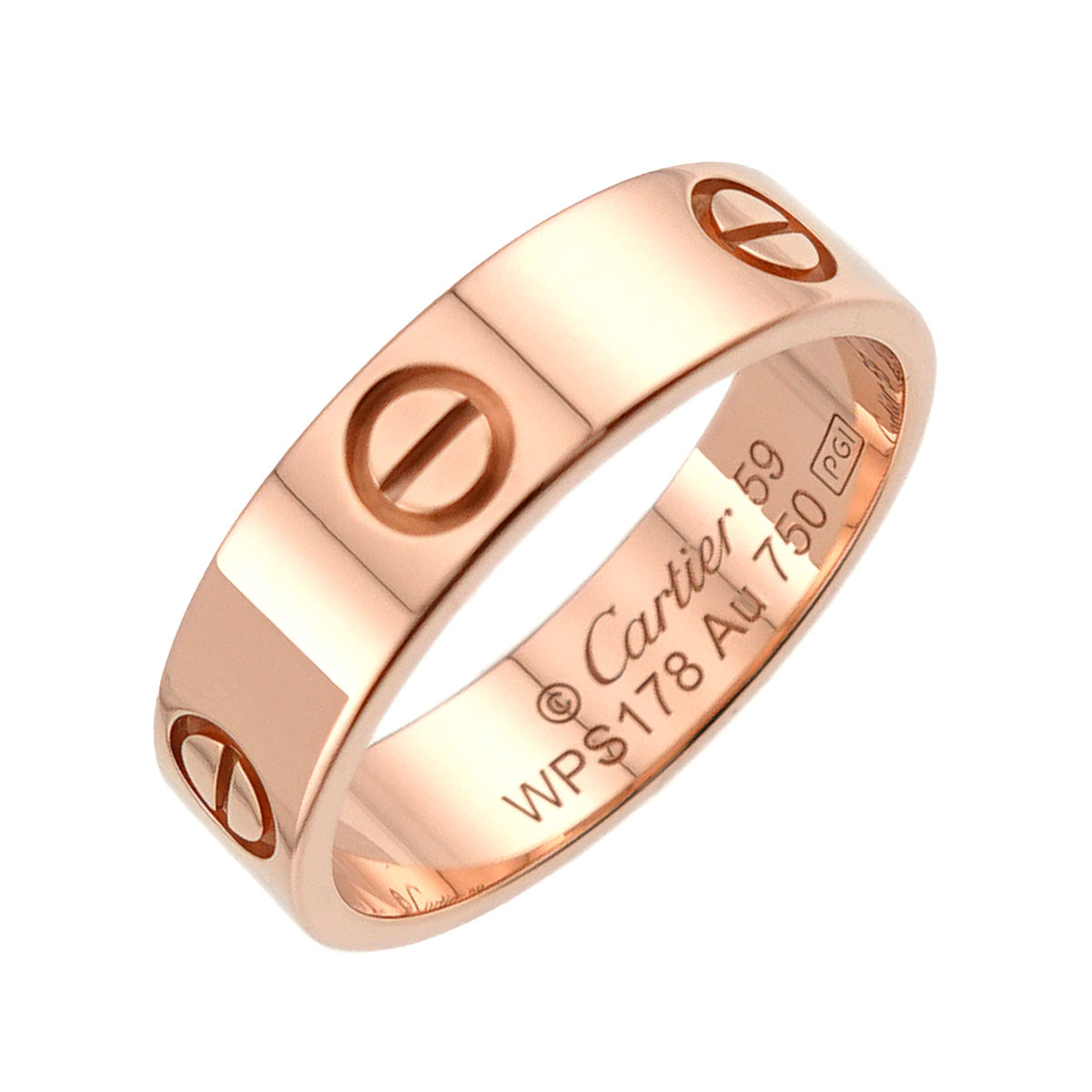 Classic Love Ring 18K Pink Gold 750 size59 8.25-8.75(US)