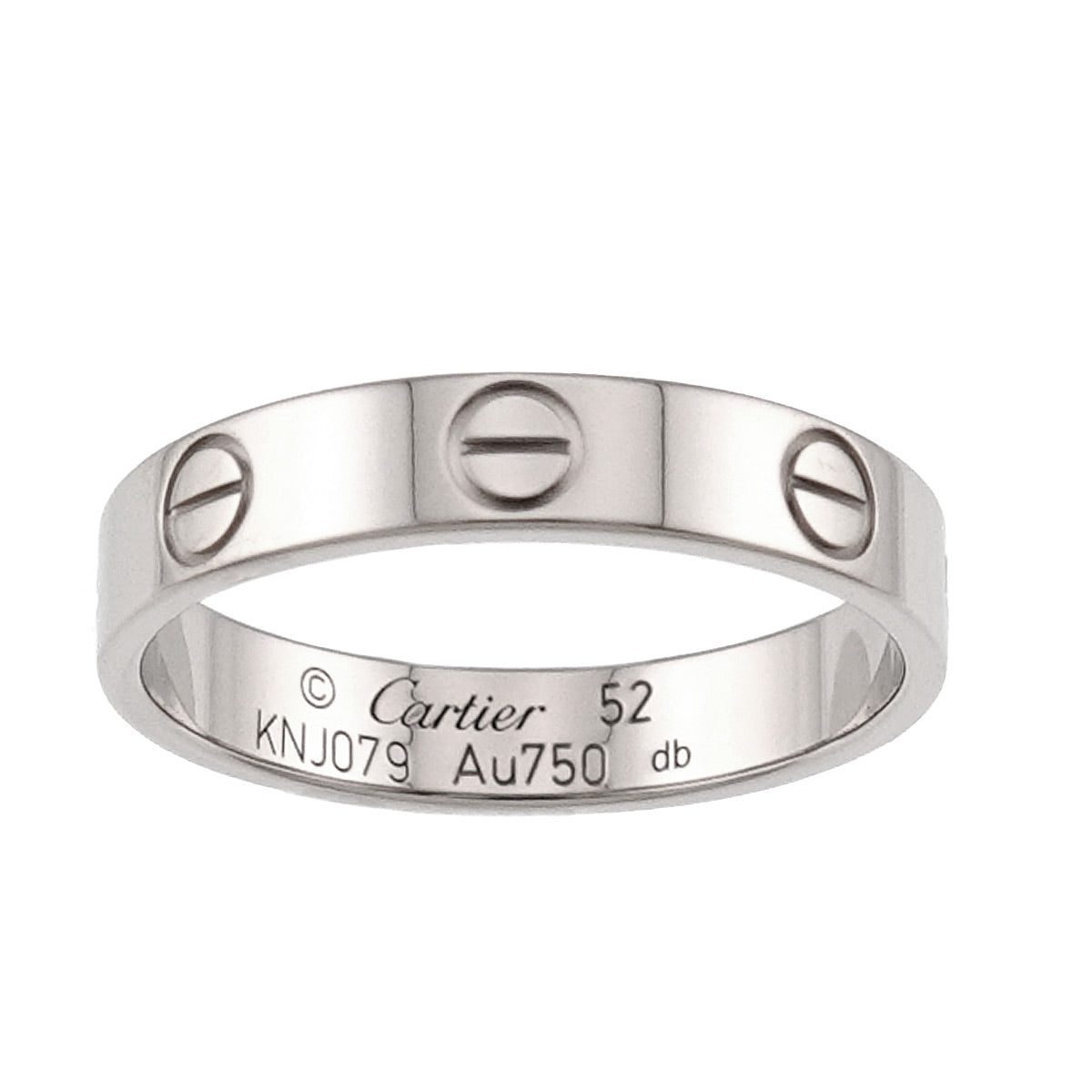Mini Love Ring 18K White Gold 750 size52 5.75-6(US)