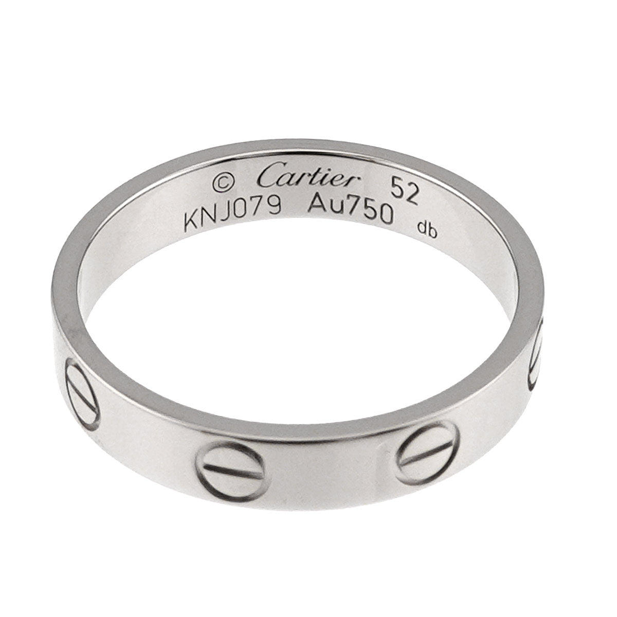 Mini Love Ring 18K White Gold 750 size52 5.75-6(US)