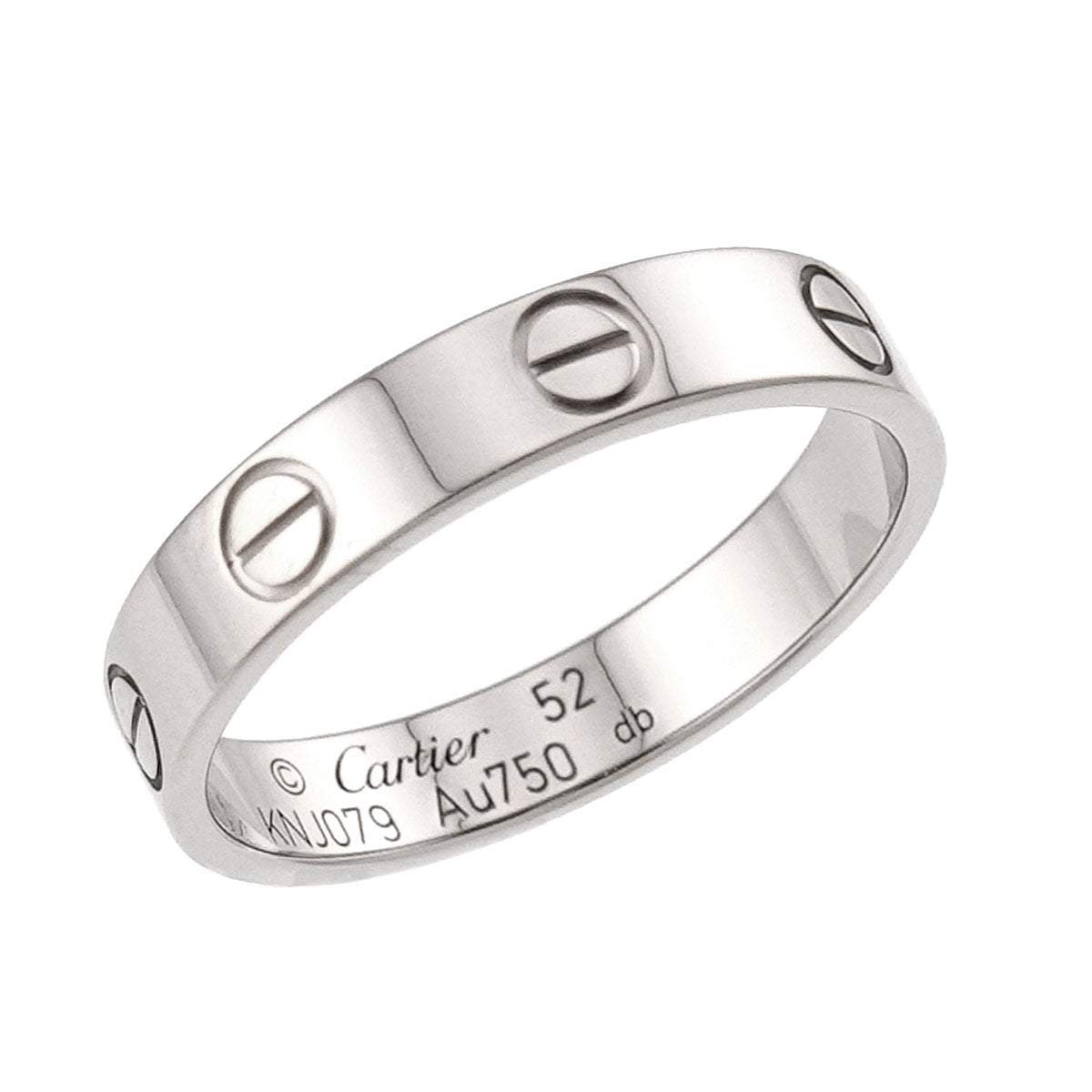 Mini Love Ring 18K White Gold 750 size52 5.75-6(US)