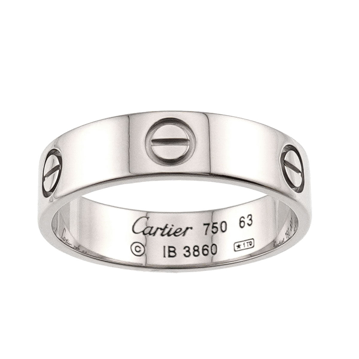 Love Ring 18K White Gold 750 size63 10-10.25(US)
