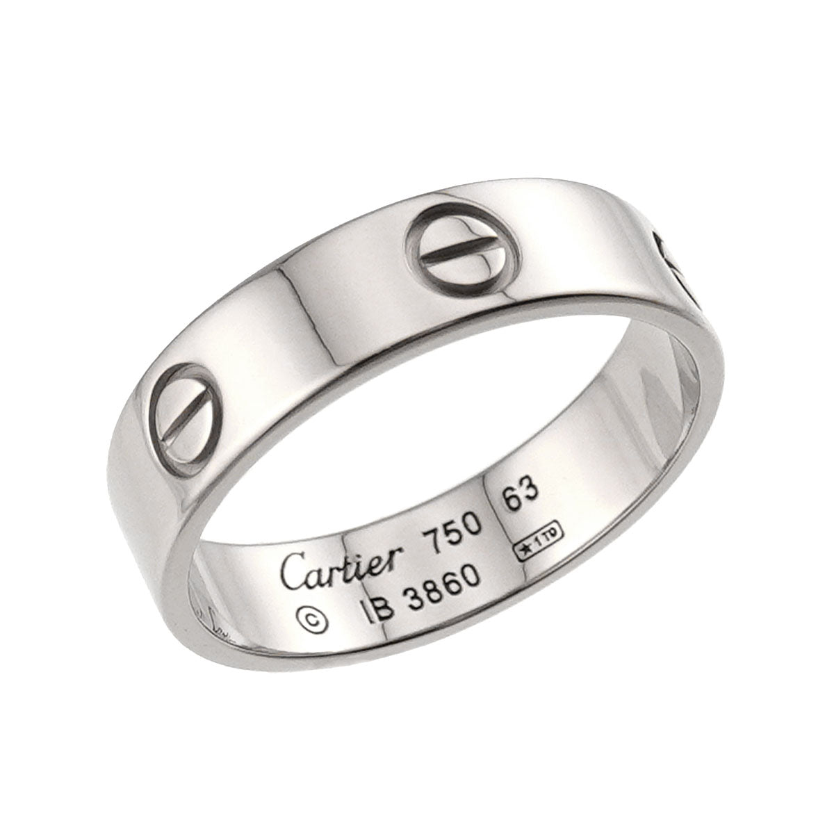 Love Ring 18K White Gold 750 size63 10-10.25(US)