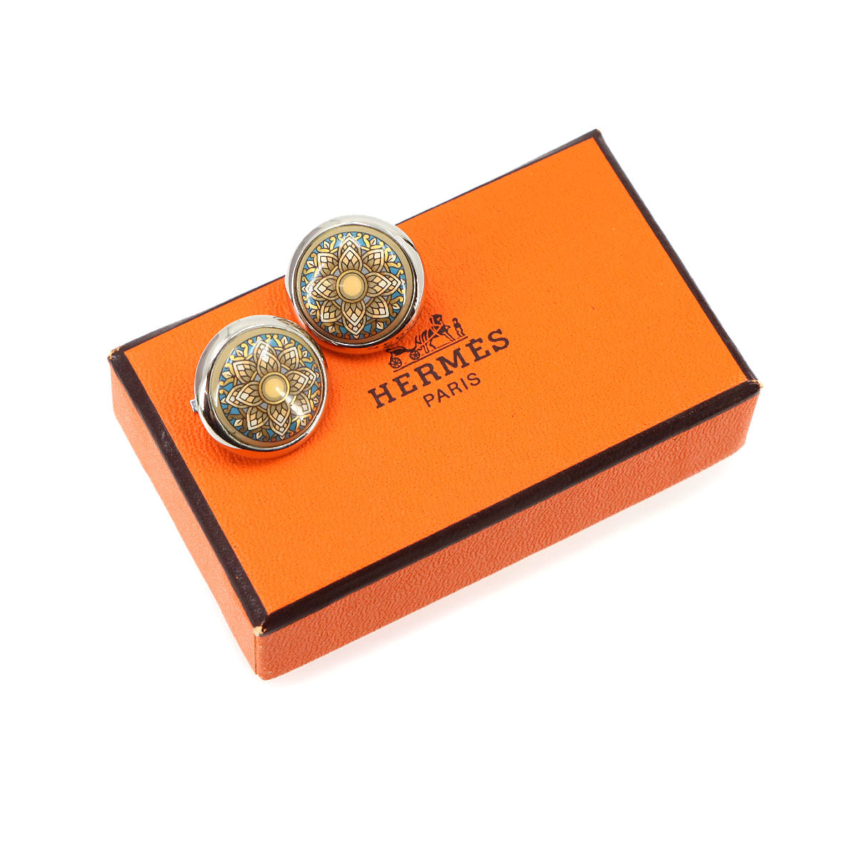 Email Earrings Beige Silver Accessory Clip