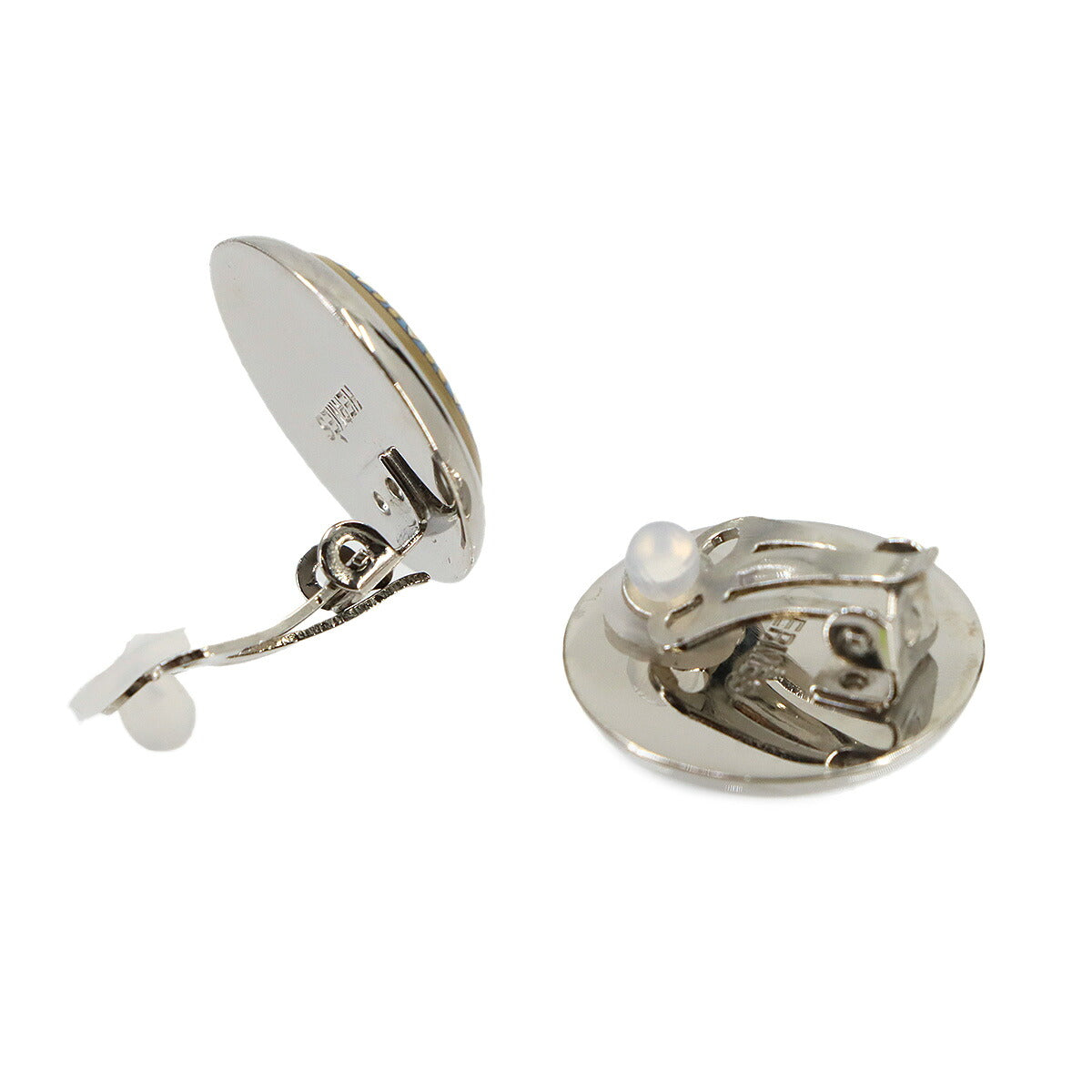 Email Earrings Beige Silver Accessory Clip