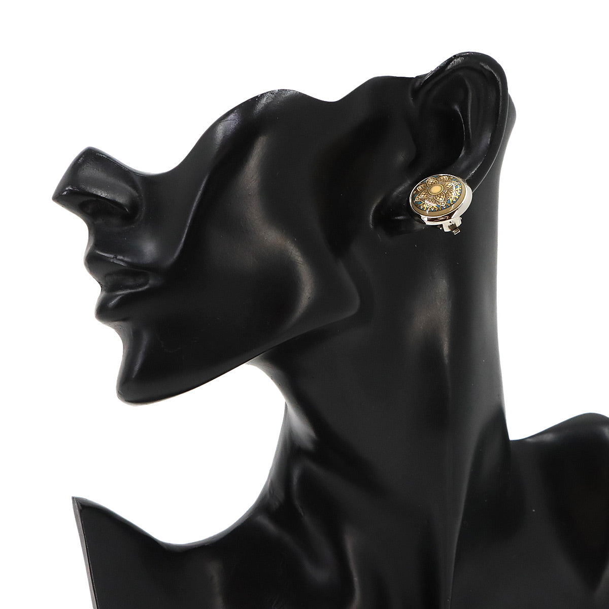 Email Earrings Beige Silver Accessory Clip