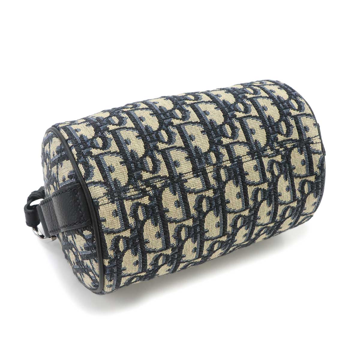 Oblique Mini Roller Shoulder Hand Bag Canvas Navy