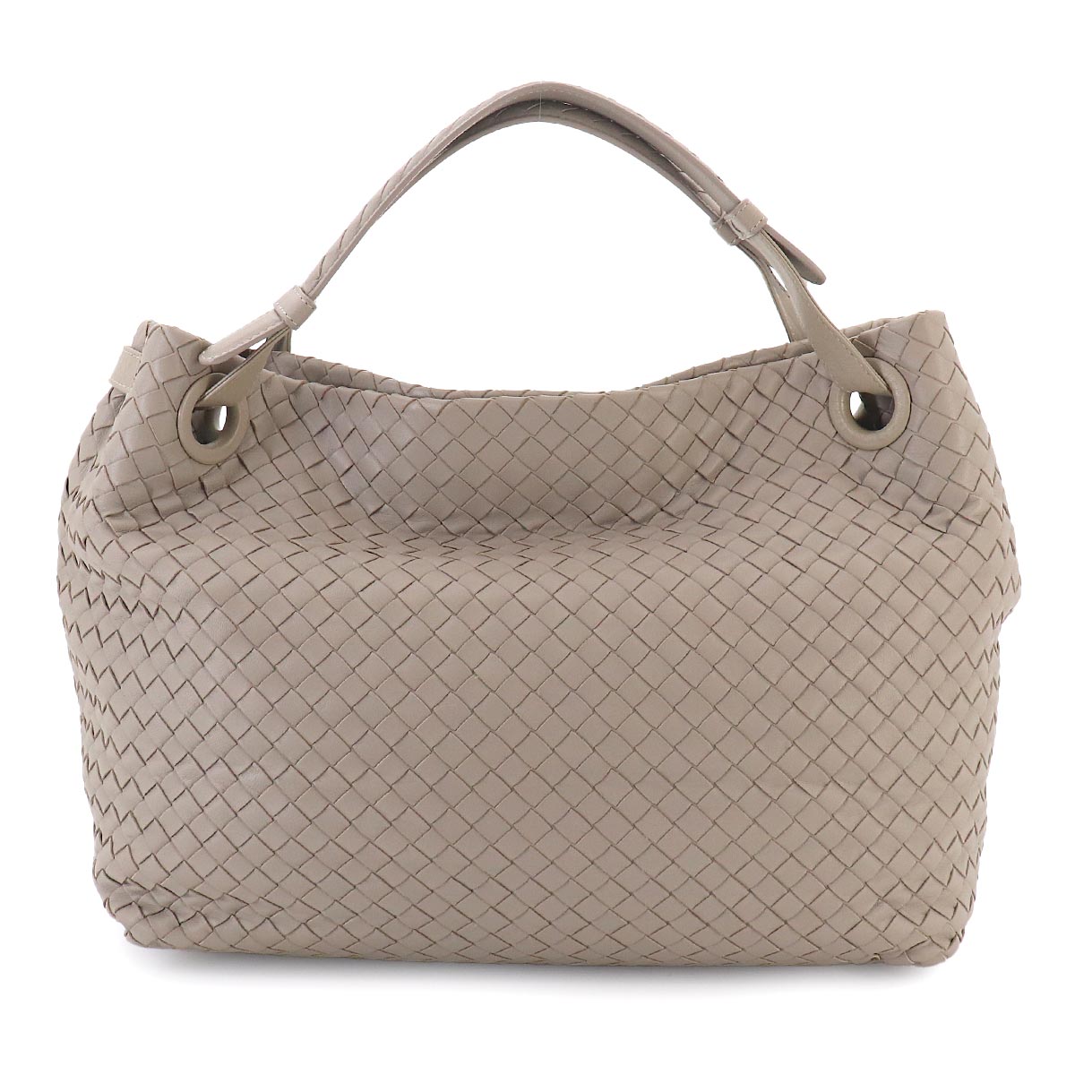 Intrecciato Medium Garda Tote Bag Leather Light gray