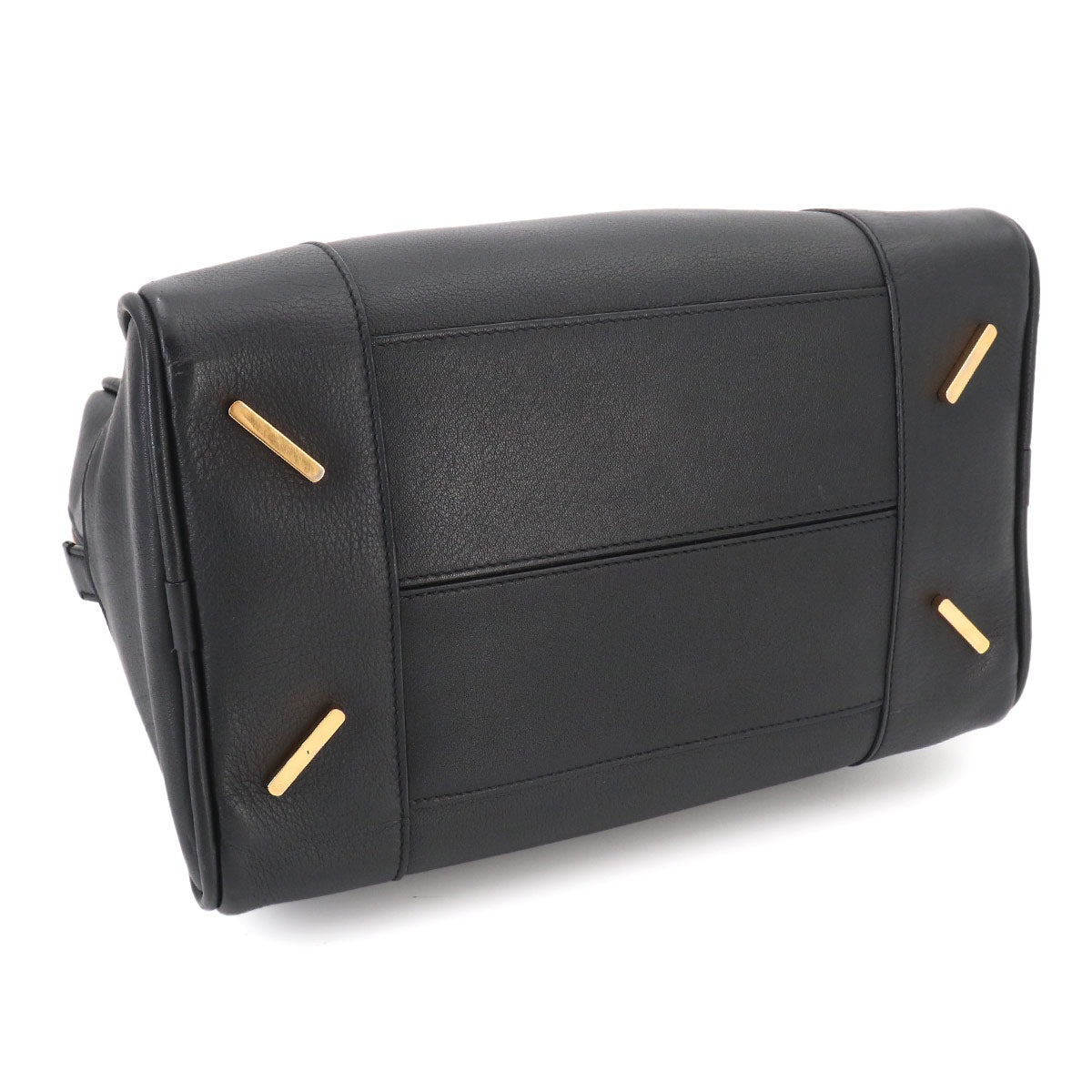 Amazona 75 Medium 2way Hand Shoulder Bag Leather Black Purse