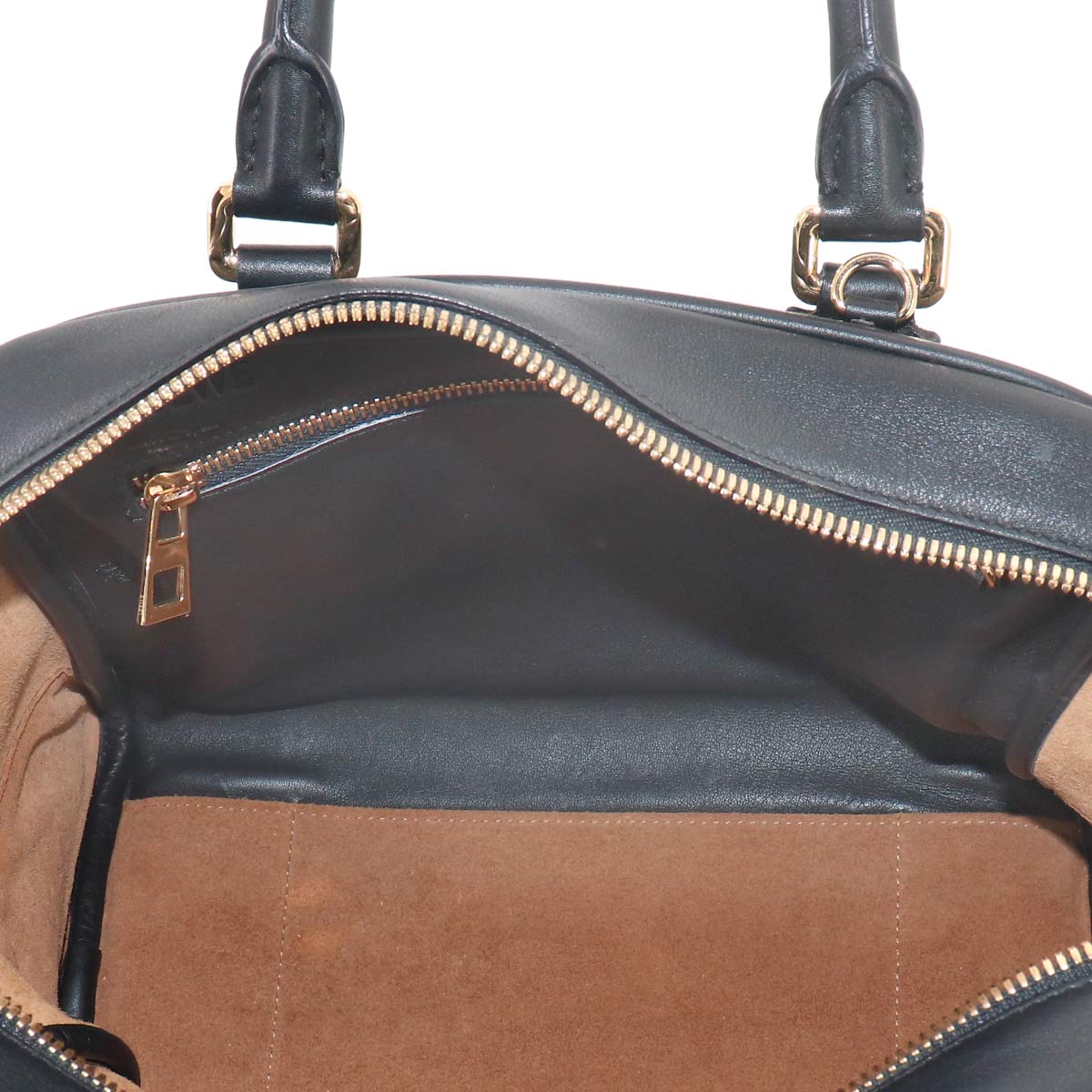 Amazona 75 Medium 2way Hand Shoulder Bag Leather Black Purse
