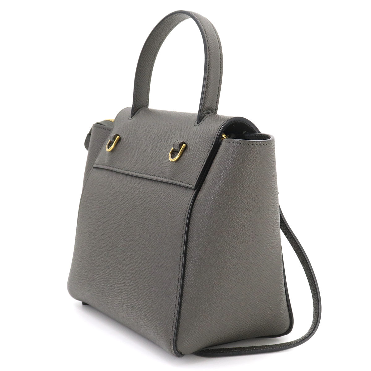 Belt Bag Nano 2way Hand Shoulder Bag Leather Gray 189003