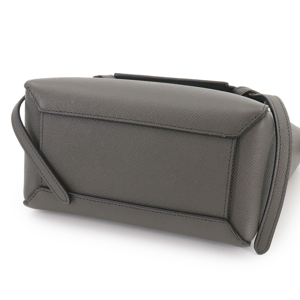 Belt Bag Nano 2way Hand Shoulder Bag Leather Gray 189003