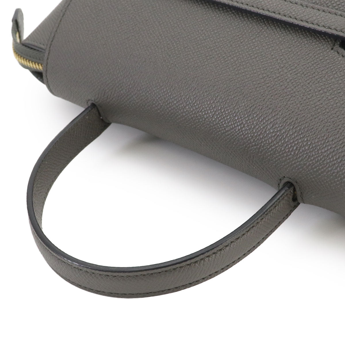 Belt Bag Nano 2way Hand Shoulder Bag Leather Gray 189003