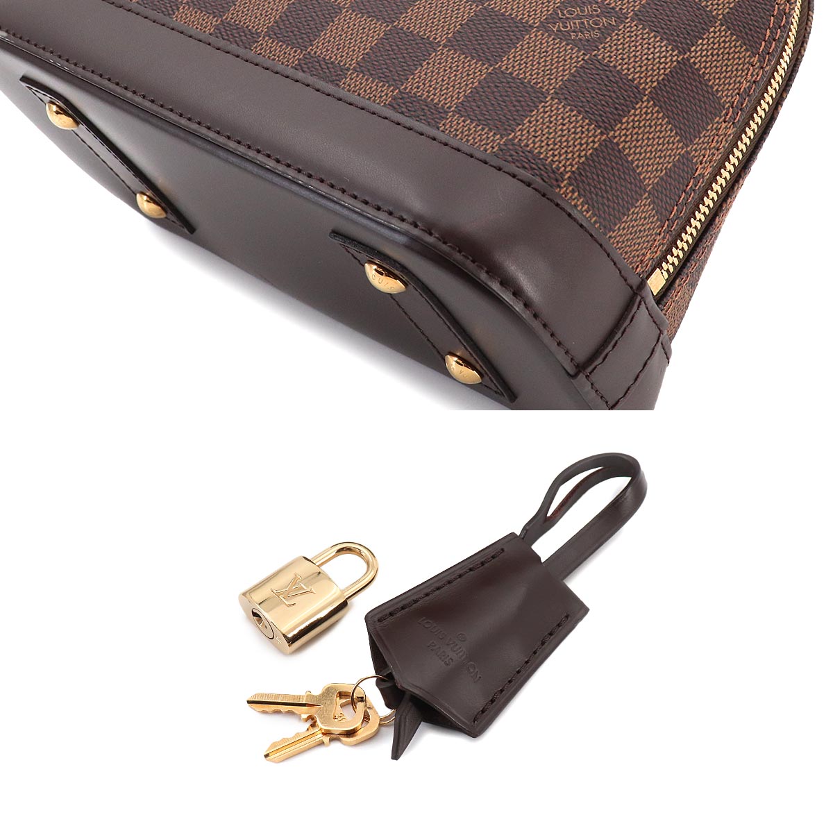 Damier Alma BB Hand Shoulder Bag Ebene N41221 Purse