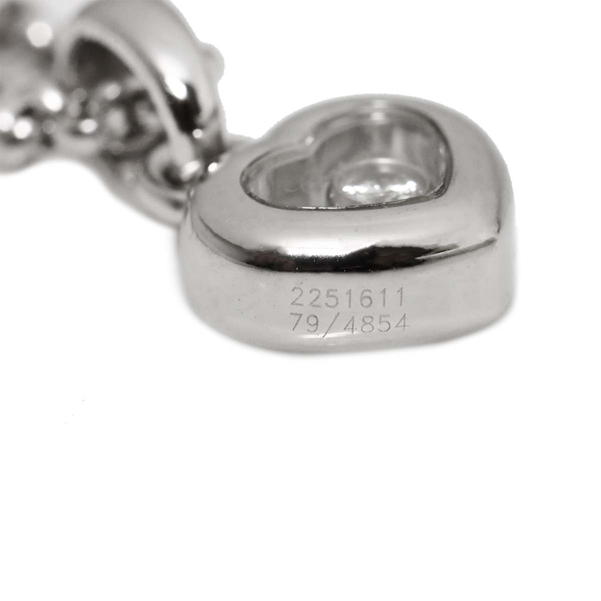 Happy Diamond Heart Necklace 18K White Gold 750