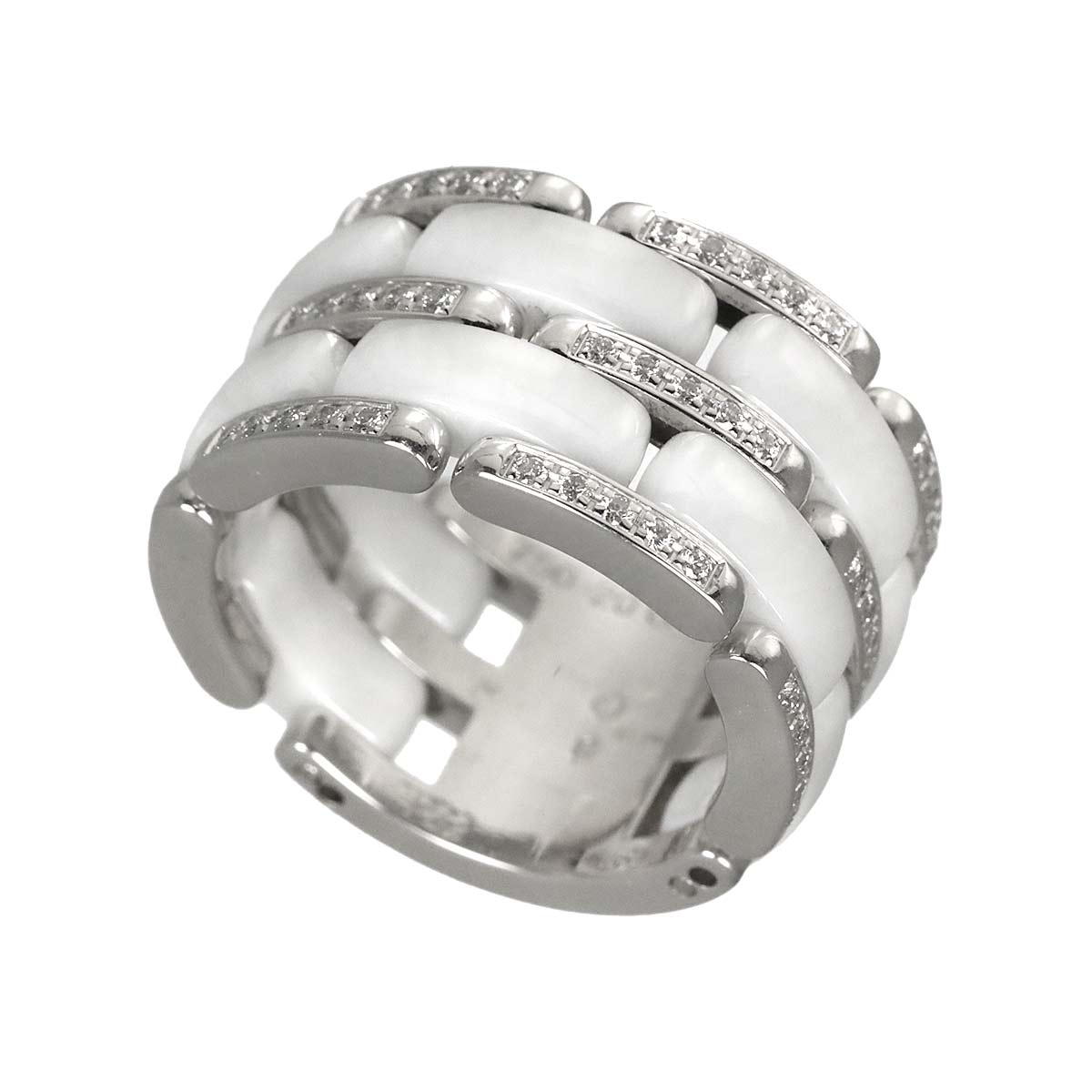 ULTRA LM Diamond Ring Ceramic 18K WG 750 Size52 5.5-5.75(US)