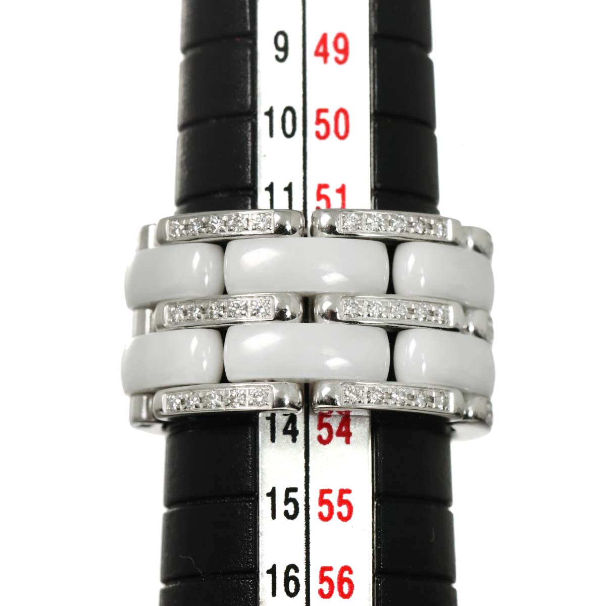 ULTRA LM Diamond Ring Ceramic 18K WG 750 Size52 5.5-5.75(US)