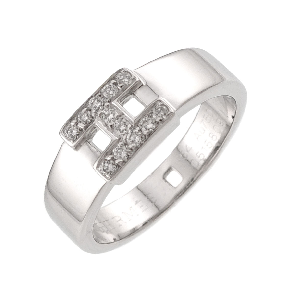 Hercules Diamond Ring 18K White Gold 750 Size54 6.5-6.75(US)