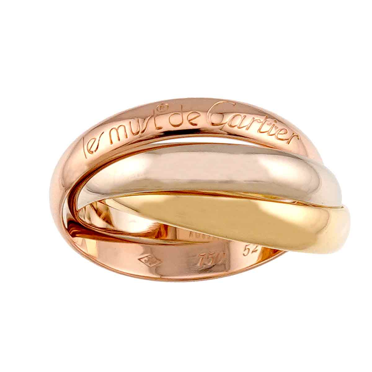 Trinity MM Ring 18K YG WG PG 750 Size52 5.75-6(US)