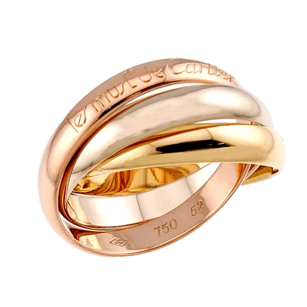 Trinity MM Ring 18K YG WG PG 750 Size52 5.75-6(US)