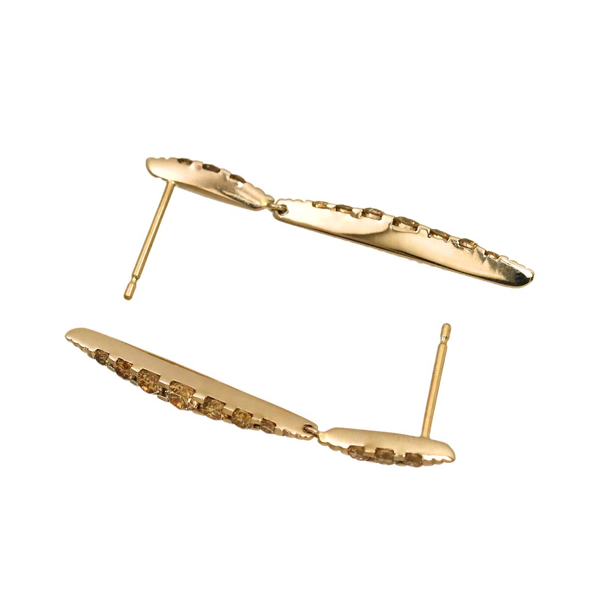 BrownDiamond 1.00ct Earring Pierced 18K BD 750