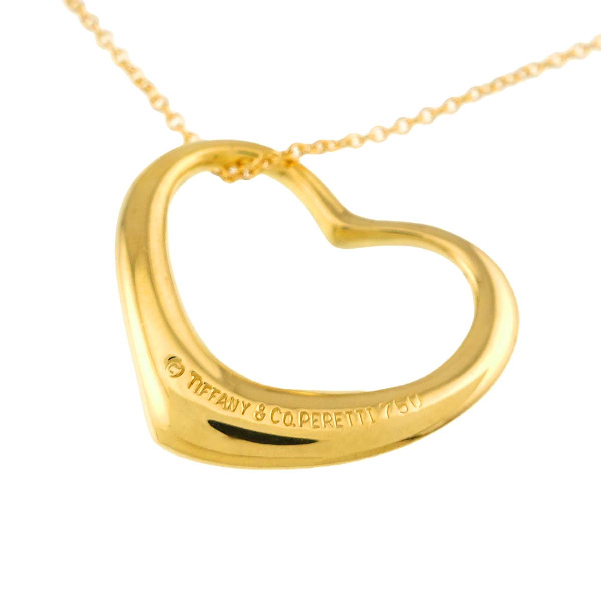 Open Heart Necklace 18K Yellow Gold 750