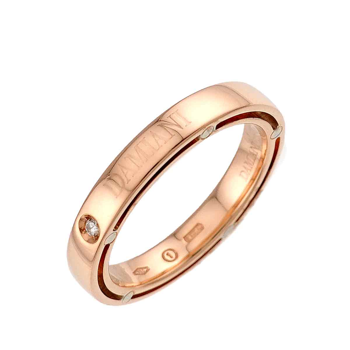 D-SIDE Diamond Ring 18K Pink Gold 750 size4.75-5(US)
