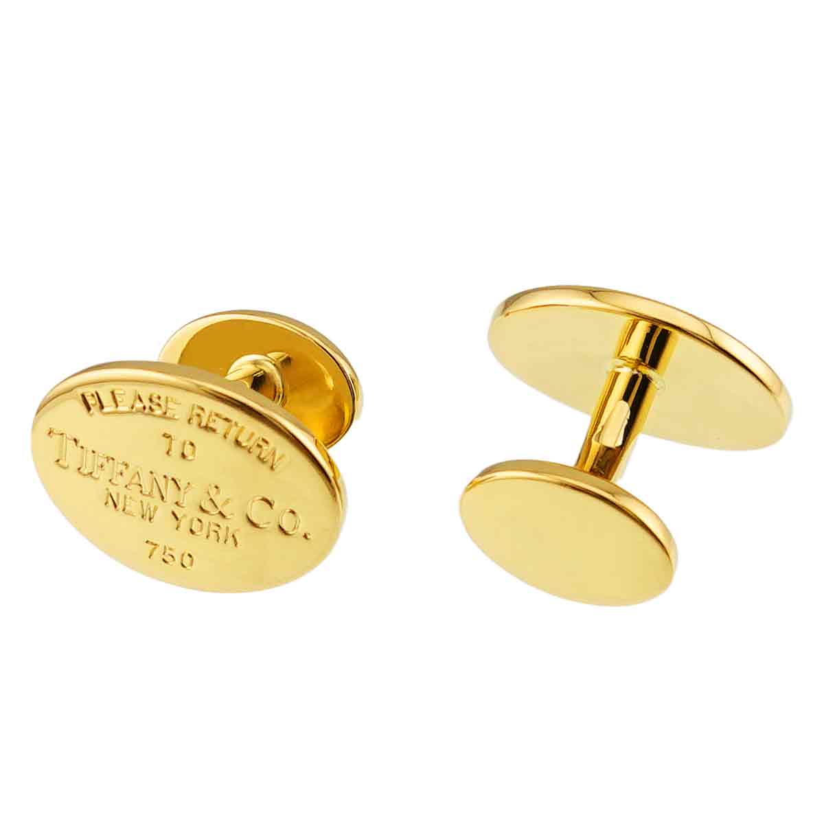Return to Cuff links 18K Yellow Gold 750