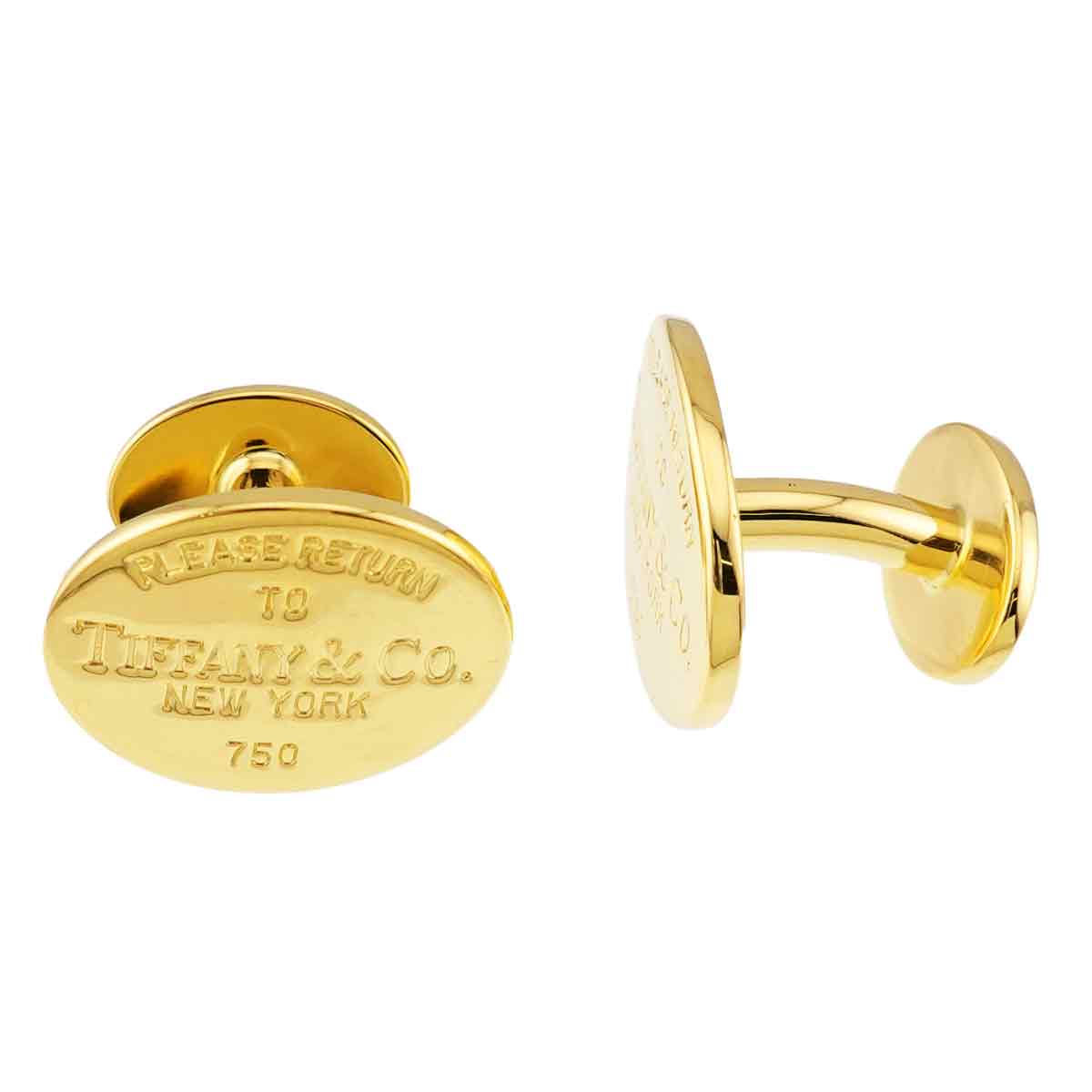 Return to Cuff links 18K Yellow Gold 750