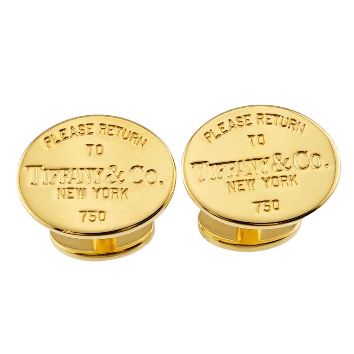 Return to Cuff links 18K Yellow Gold 750