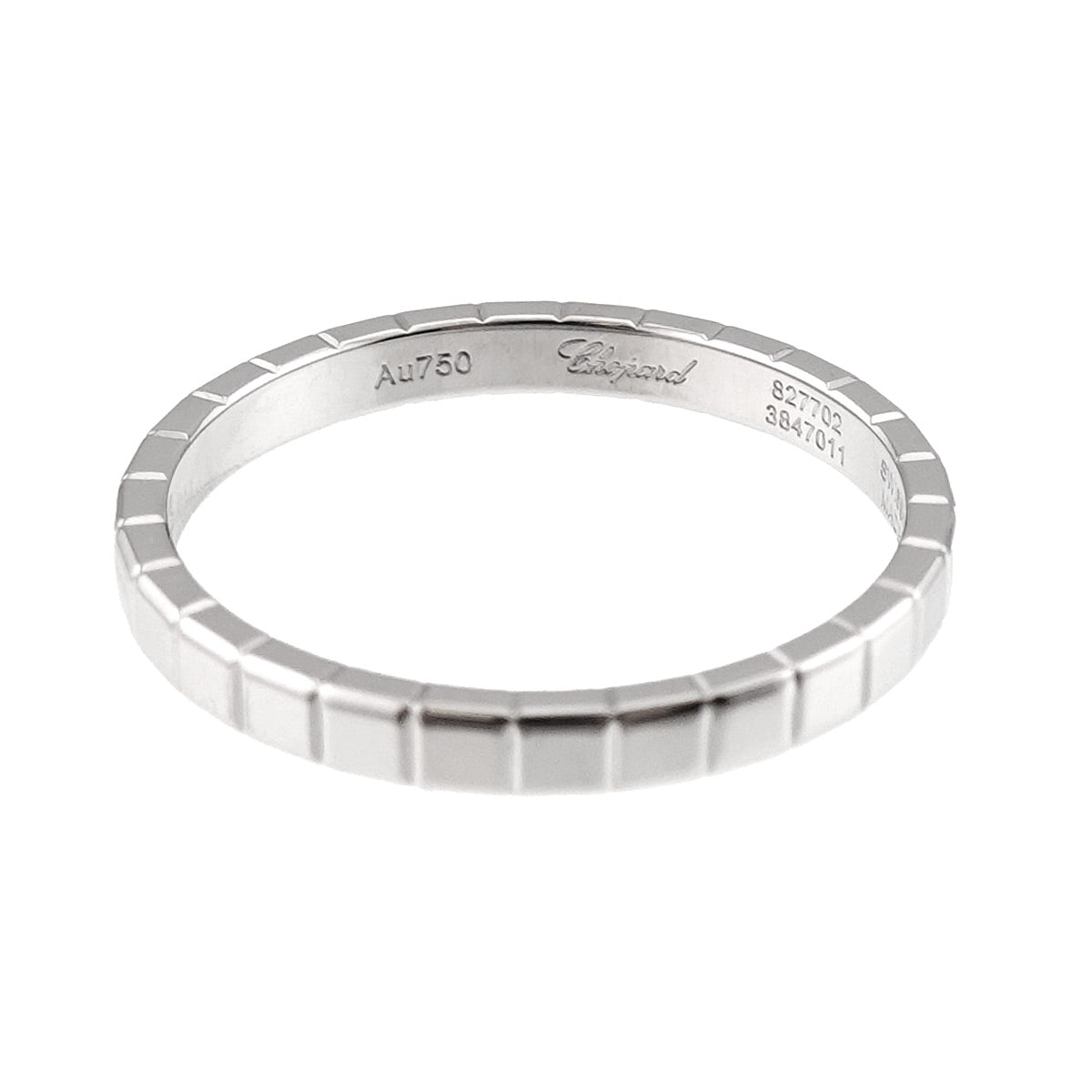Ice Cube Ring 18K WG 750 Size7.5-7.75(US)