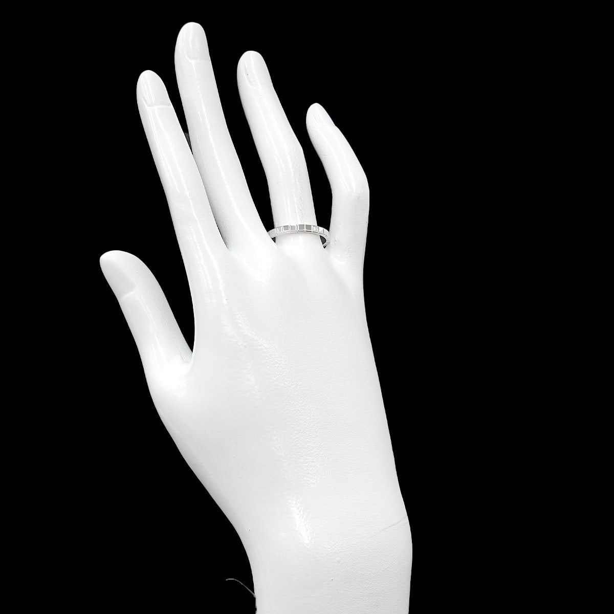 Ice Cube Ring 18K WG 750 Size7.5-7.75(US)