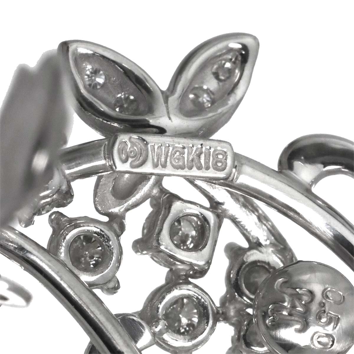 Diamond 0.50ct/0.50ct Earrings Clip on 18K 14K WG 750 585